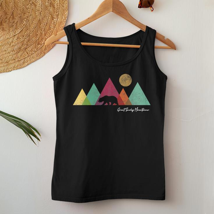 Great Smoky Mountains National Park Bear Graphic Women Tank Top Funny Gifts