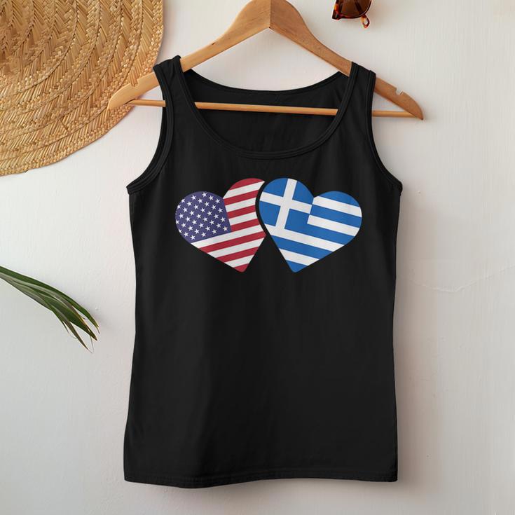 Greece Usa FlagHeart Greek American Love Women Tank Top Unique Gifts