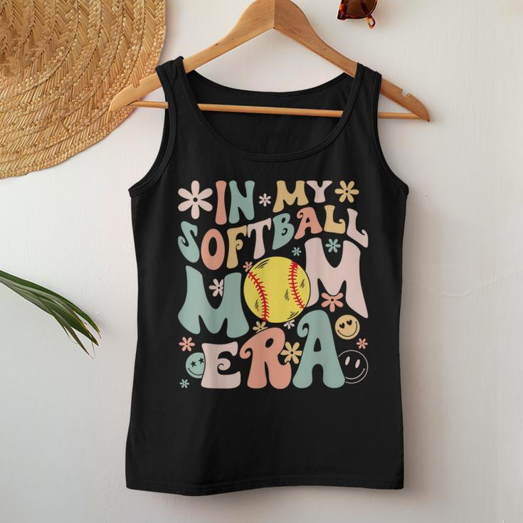 Groovy In My Softball Mom Era Mom Life Game Day Vibes Mama Women Tank Top Unique Gifts
