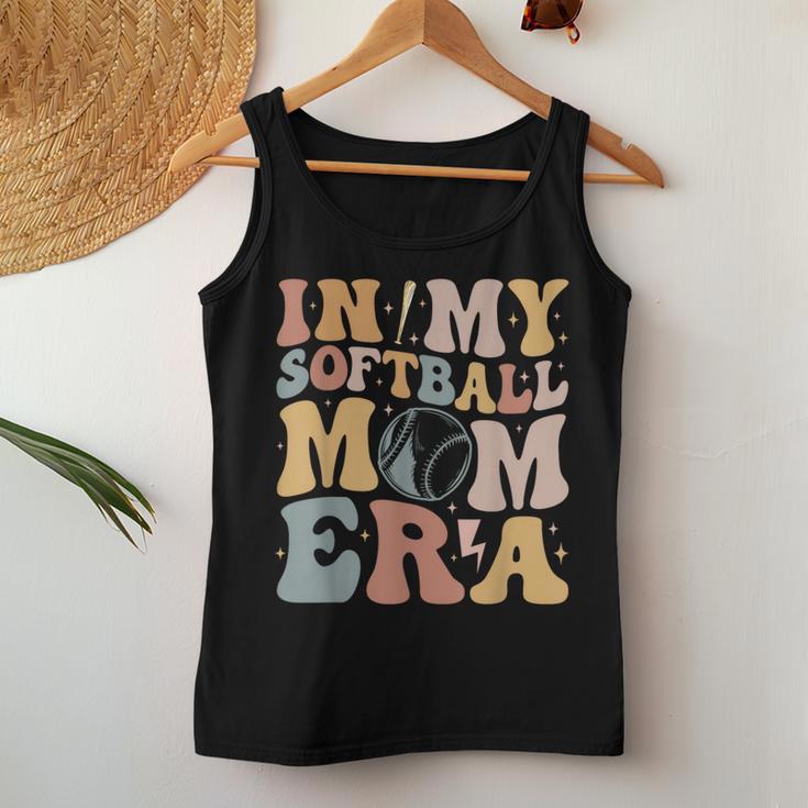 Groovy In My Softball Mom Era Mom Life Game Day Vibes Mama Women Tank Top Unique Gifts