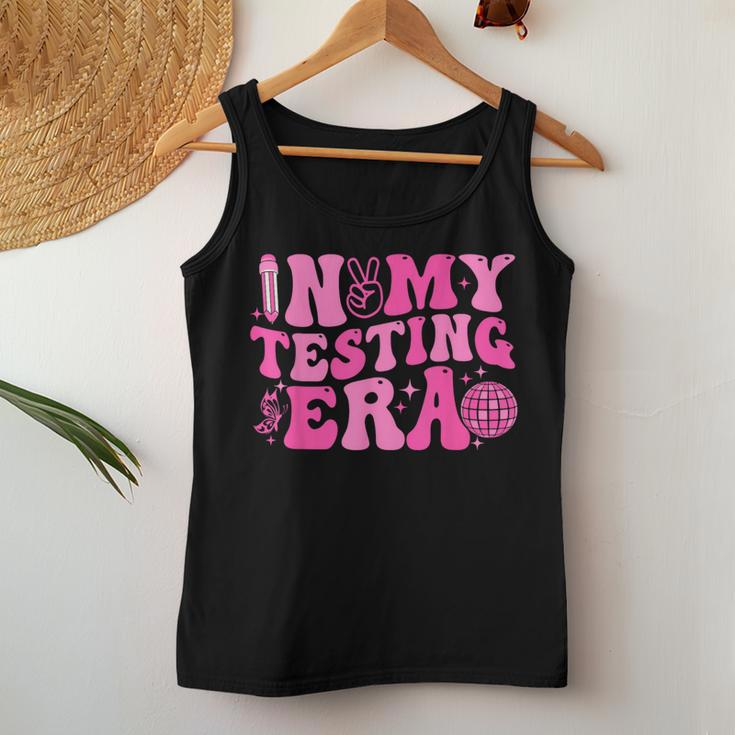 Groovy In My Testing Era Teacher Testing Day Motivational Women Tank Top Unique Gifts