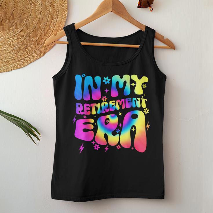 Groovy Tie Dye In My Retirement Era Retired Teacher Women Tank Top Unique Gifts