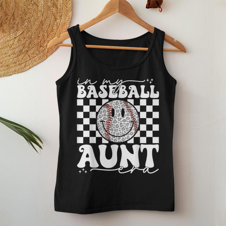 Groovy Vintage In My Baseball Aunt Era Baseball Aunt Auntie Women Tank Top Funny Gifts