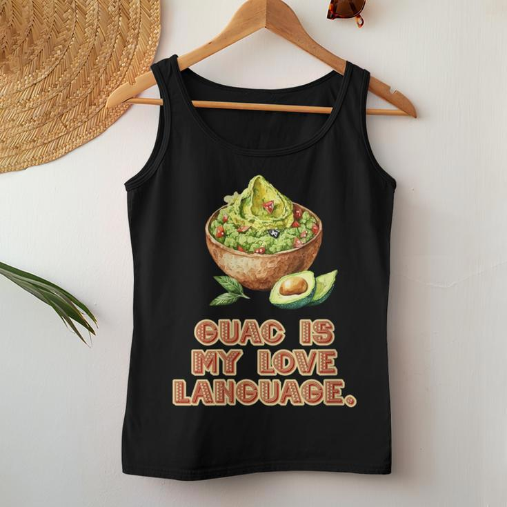 Guac Is My Love Language Mexican Fiesta Food Women Tank Top Unique Gifts