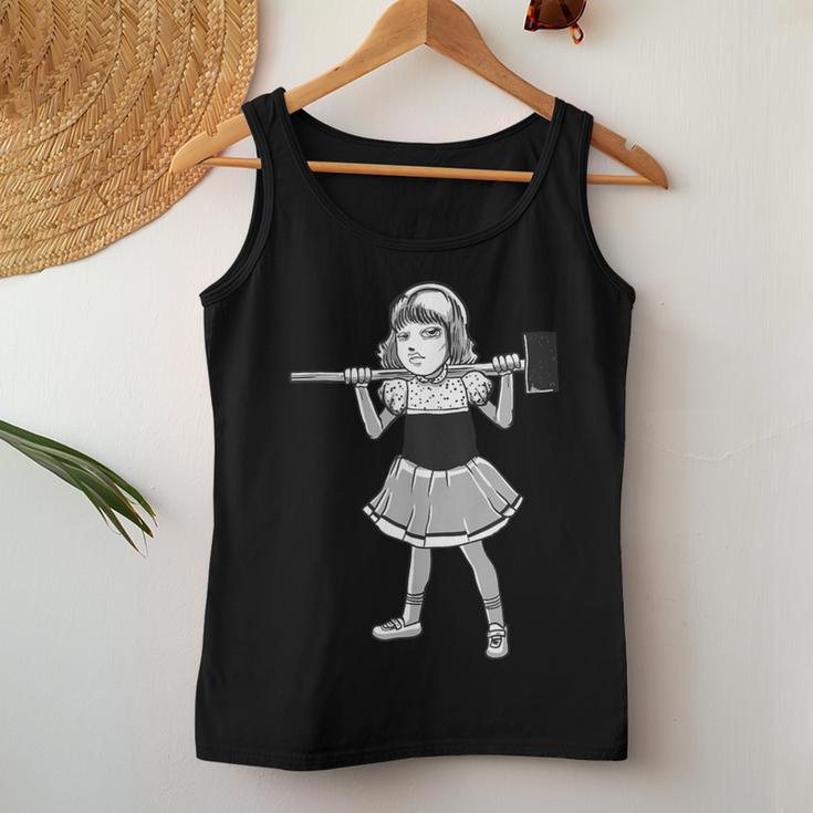 Hammer Girl Clementine Gothic Punk Rock Goth Horror Fan Women Tank Top Unique Gifts