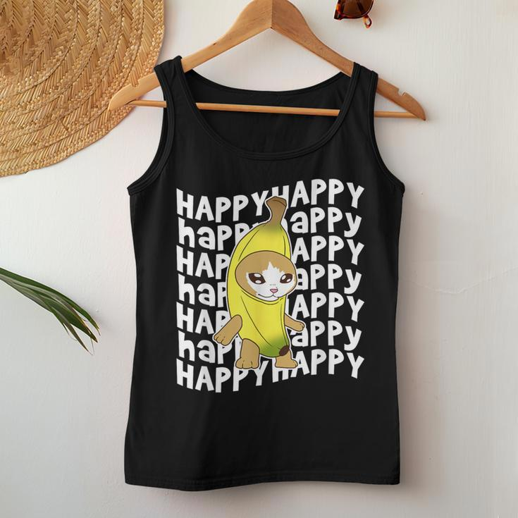 Happy Banana Cat Meme Bananacat Happy Kitty Cat Lovers Meme Women Tank Top Personalized Gifts