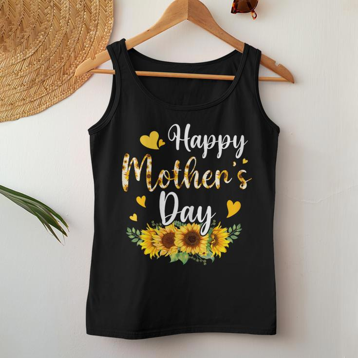 Happy Mother's Day Sunflower Floral Mom Mommy Grandma Womens Women Tank Top Funny Gifts