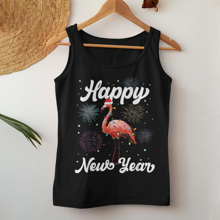 Happy New Year Flamingo Lover New Years Day Family Matching Women Tank Top Funny Gifts
