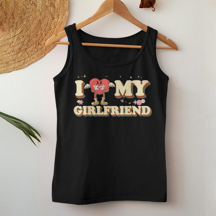 I Heart My Girlfriend Love Valentine Groovy Couple Boyfriend Women Tank Top Unique Gifts