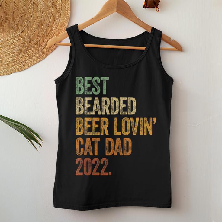 Herren Best Bearded Beer Lovin Cat Dad Bier Papa Hundeater Tank Top Frauen Lustige Geschenke