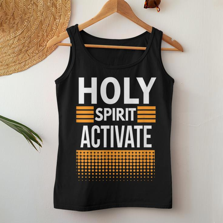 Holy Spirit Activate Religious Christian Love Hope Orange Women Tank Top Unique Gifts