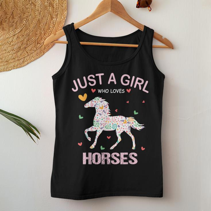 Horse Lover Just A Girl Who Loves Horses Women Tank Top Funny Gifts