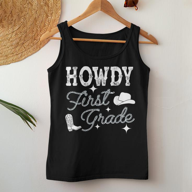 Howdy First Grade Teacher Student Back To School 1St Grade Women Tank Top Unique Gifts