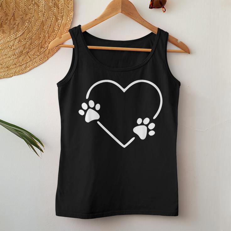 Hund Mutter Mama Mutter Besitzer Hund Pfote Herz Tank Top Frauen Lustige Geschenke