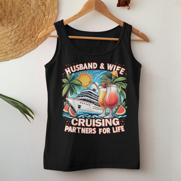 Husband And Wife Cruising Partners For Life Honeymoon Cruise Women Tank Top Personalized Gifts