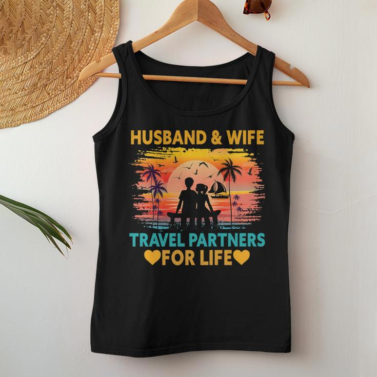 Husband And Wife Travel Partners For Life Beach Traveling Women Tank Top Unique Gifts