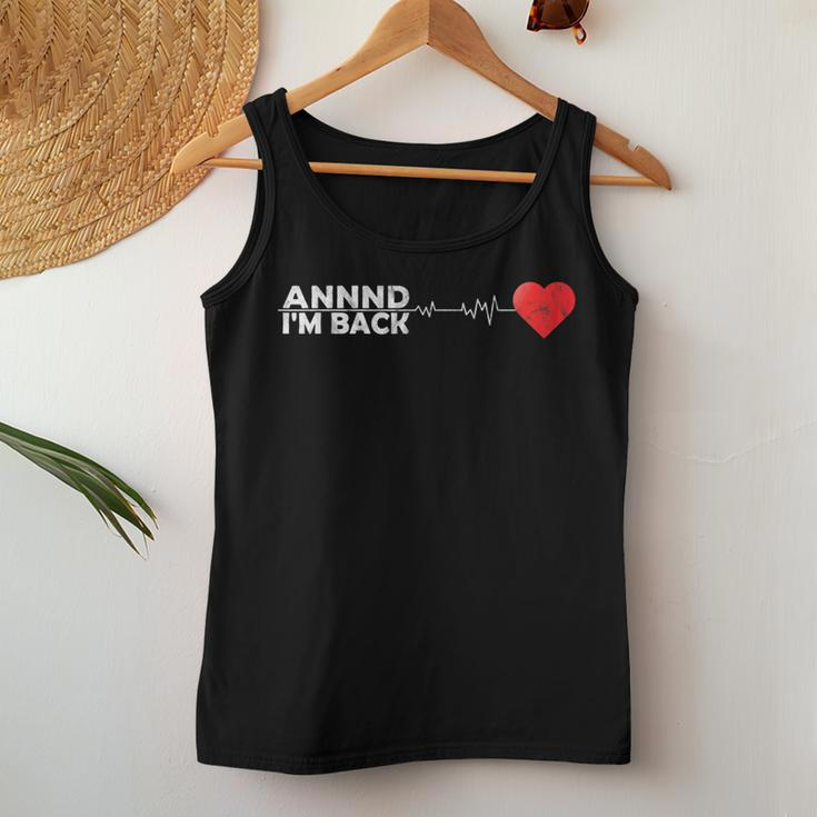 And I'm Back Stroke Awareness Health For Dad Mom Women Tank Top Unique Gifts
