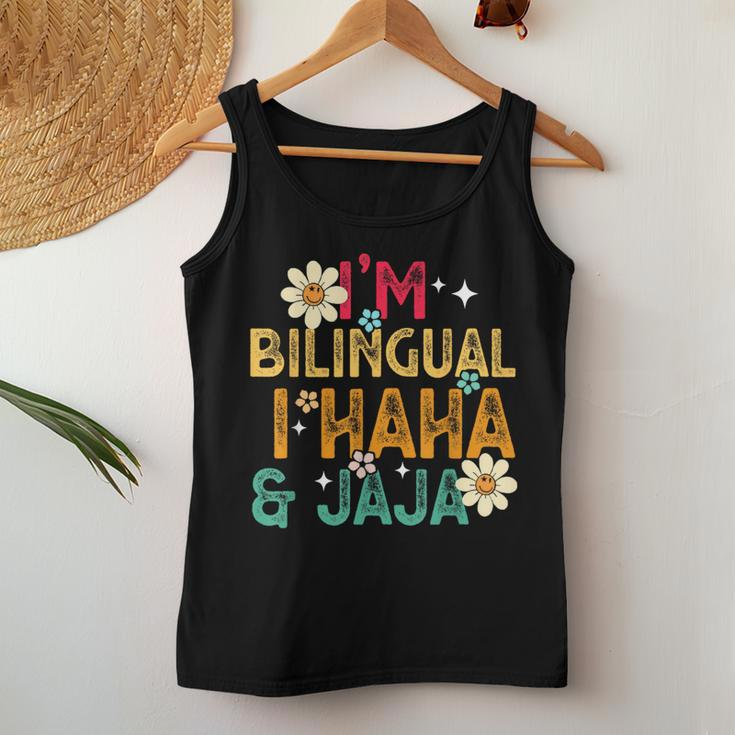I’M Bilingual I Haha And Jaja Spanish Teacher Bilingual Women Tank Top Funny Gifts