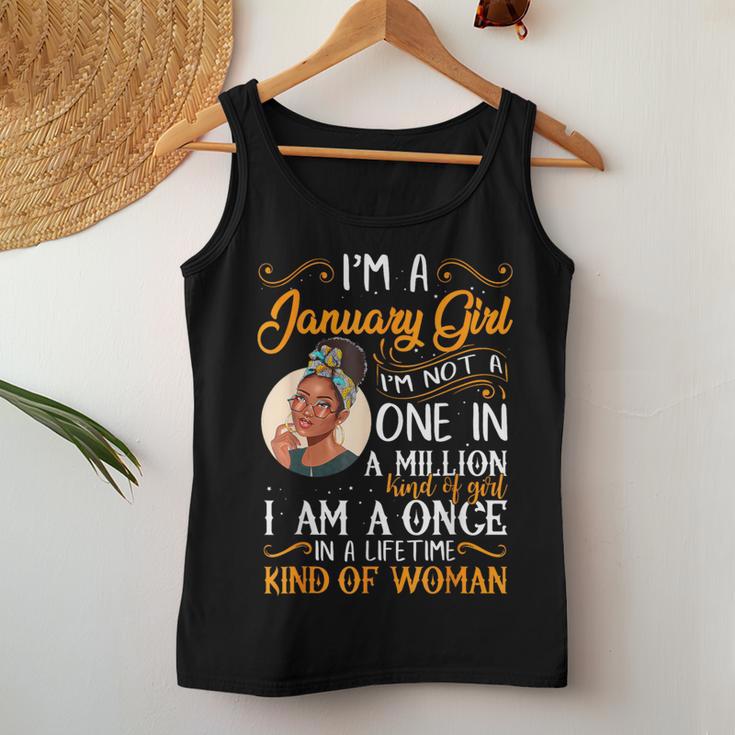 I'm A January Girl Black Capricorn Birthday Women Tank Top Unique Gifts