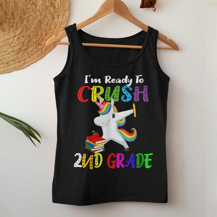 I'm Ready To Crush 2Nd Grade Second Grader Dabbing Unicorn Women Tank Top Unique Gifts