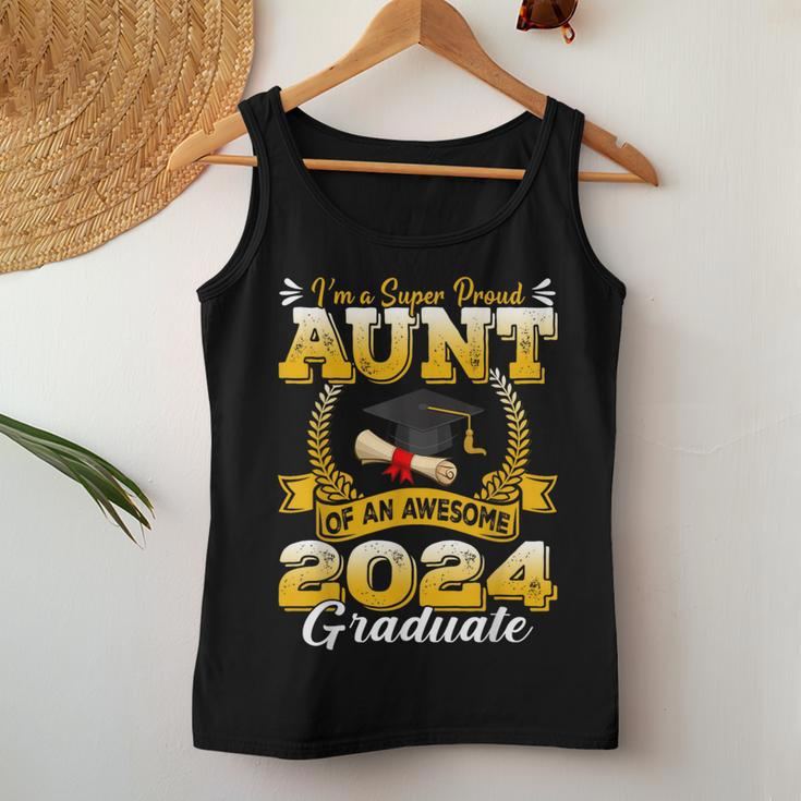 I'm A Super Proud Aunt Of An Awesome 2024 Graduate Women Tank Top Unique Gifts