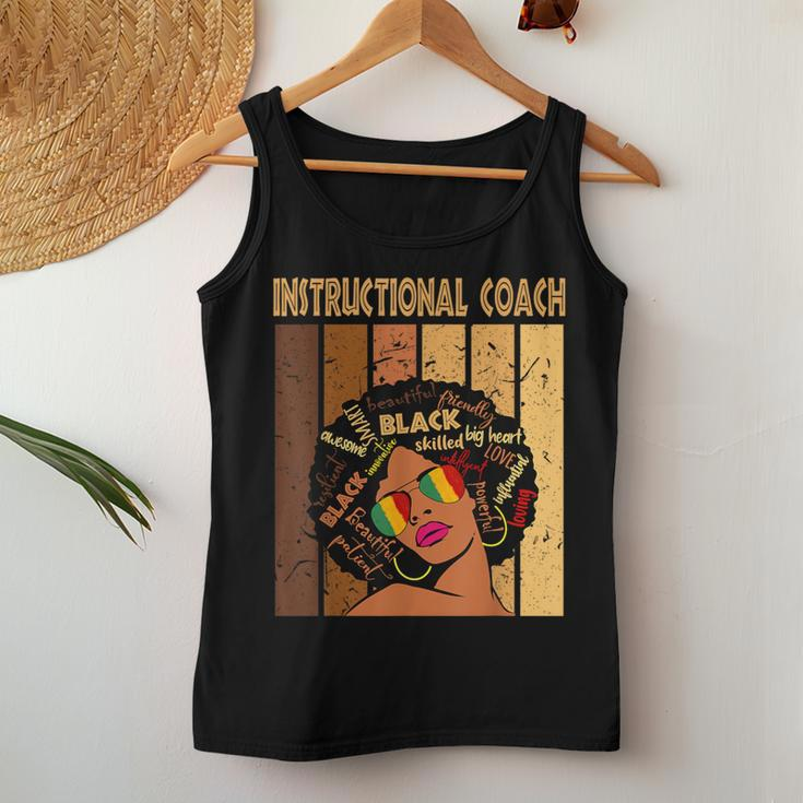 Instructional Coach Afro African Black History Month Women Tank Top Personalized Gifts