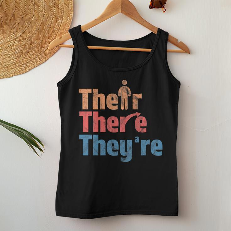 Their There They're English Teacher Gramma Police Women Tank Top Unique Gifts