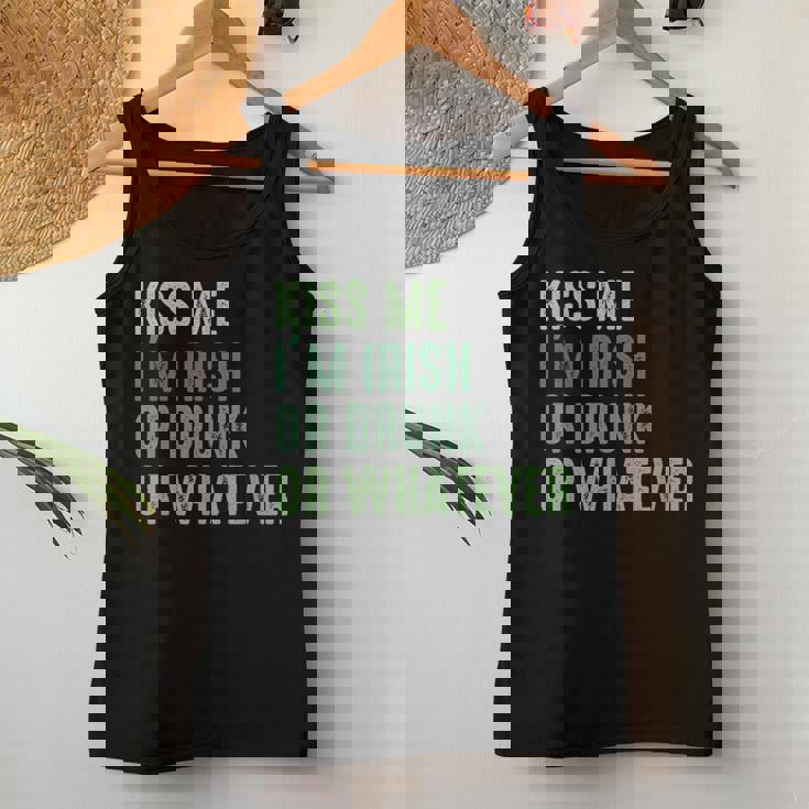 Irish St Patrick's Day Kiss Me I'm Irish Drunk Or Whatever Women Tank Top Personalized Gifts