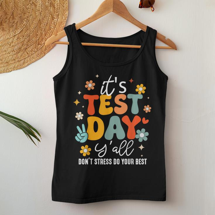 It's Test Day Y'all Groovy Testing Day Teacher Student Exam Women Tank Top Unique Gifts