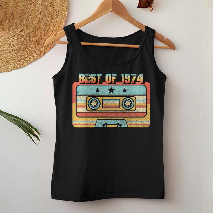 Jahrgang 1974 Kassette 50 Geburtstag Papa Mama Retro 50 Tank Top Frauen Lustige Geschenke