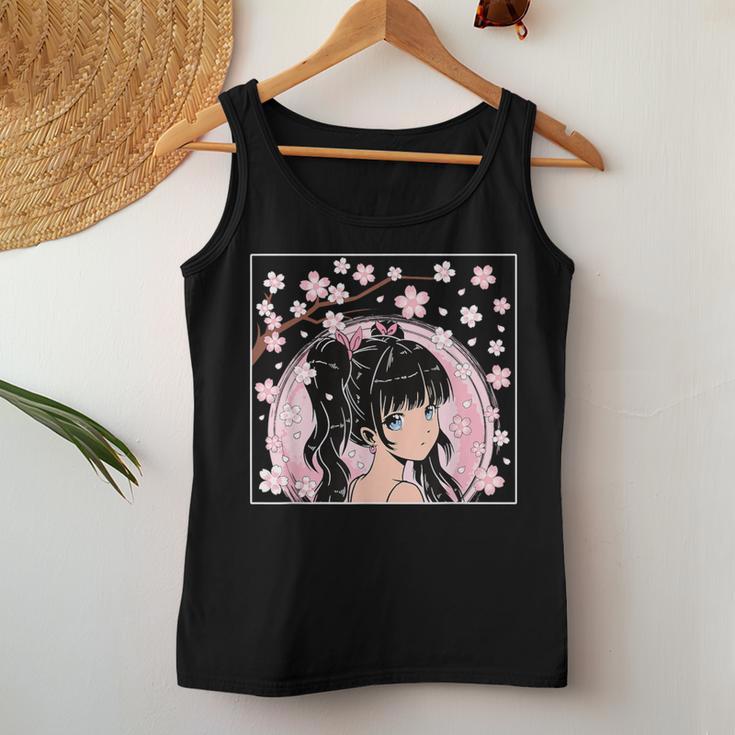 Japanese Anime Girl Manga Otaku Cherry Blossom Women Tank Top Unique Gifts