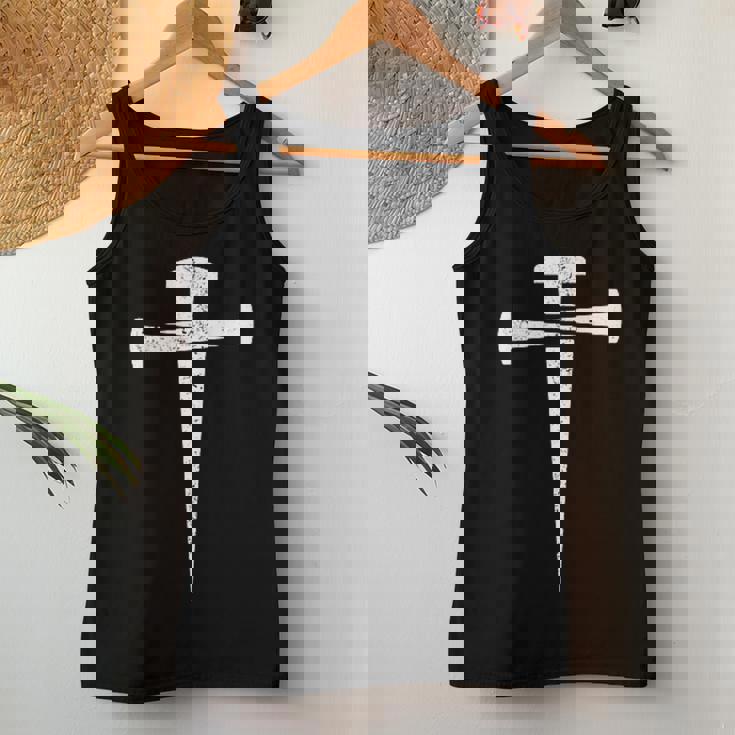 Jesus Cross Three Nails Christian Vintage Cross Made Nails Women Tank Top Unique Gifts