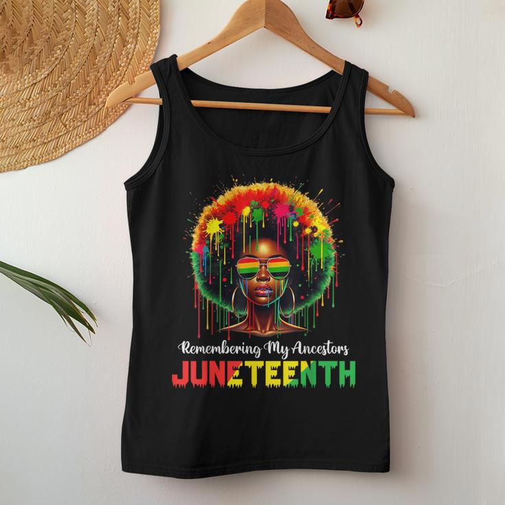 Junenth Black African Hair Remembering My Ancestors Women Tank Top Unique Gifts