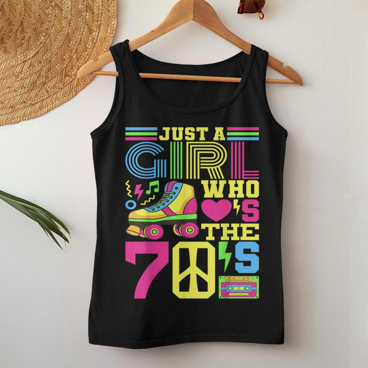 Just A Girl Who Loves The 70S Party 70S Outfit 1970S Costume Women Tank Top Personalized Gifts