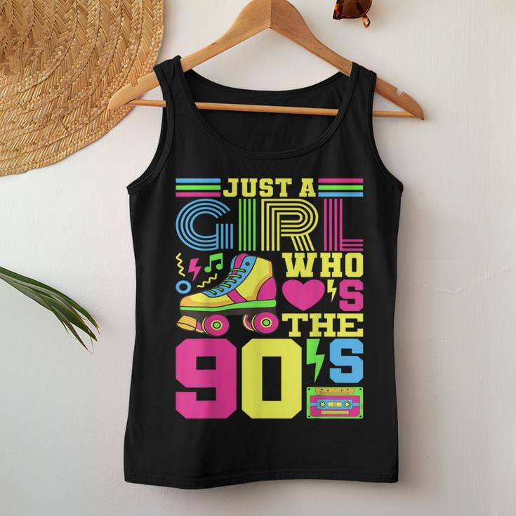 Just A Girl Who Loves The 90S Party 90S Outfit 1990S Costume Women Tank Top Funny Gifts
