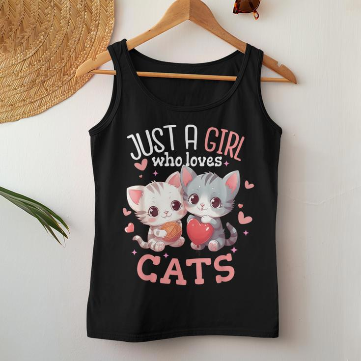 Just A Girl Who Loves Cats Cute Cat Lover Women Tank Top Unique Gifts