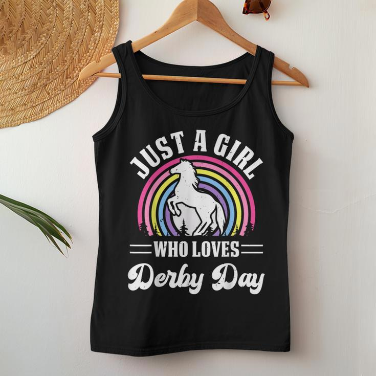 Just A Girl Who Loves Derby Day Derby Day 2024 Girl Women Tank Top Funny Gifts