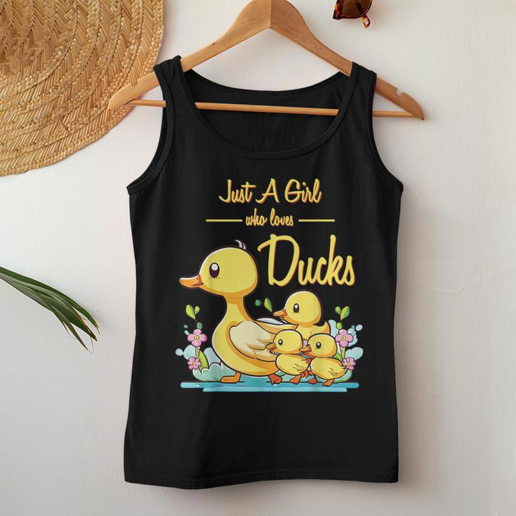 Just A Girl Who Loves Ducks Duck Family Women Tank Top Funny Gifts