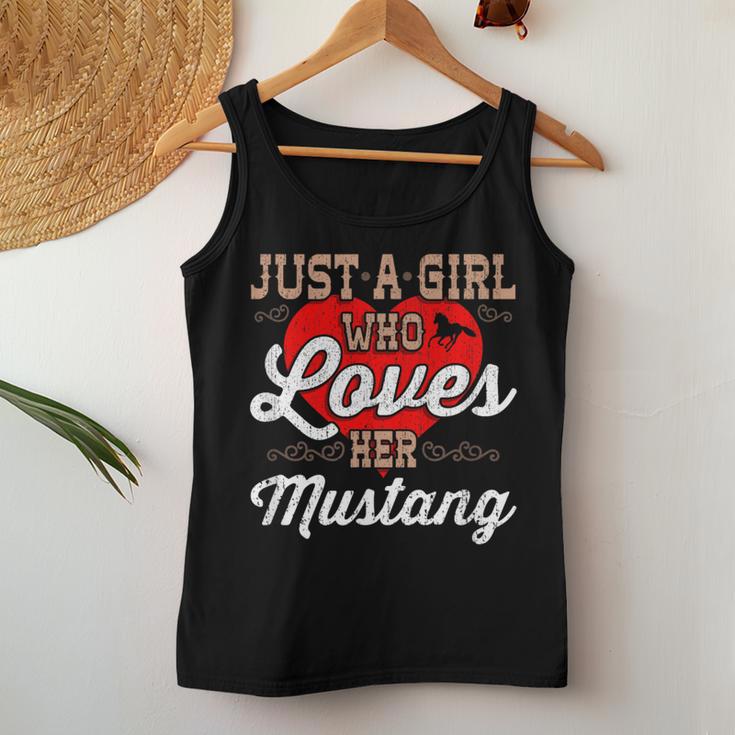 Just A Girl Who Loves Her Mustang Horse Women Tank Top Unique Gifts