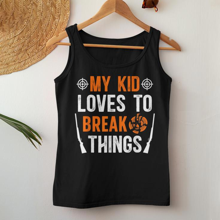 My Kid Trap Shooting Mom Of A Trap Shooter Mother Women Tank Top Unique Gifts