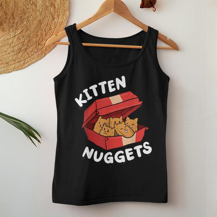 Kitten Nuggets Fried Chicken Lover Foodie Cute Cat Women Tank Top Unique Gifts