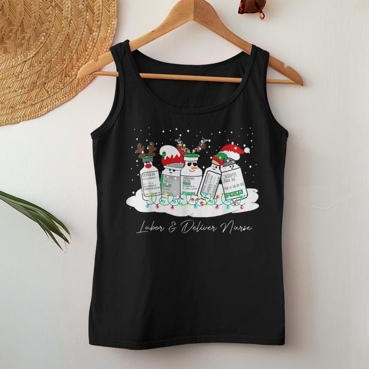 Labor And Delivery Nurse Christmas Mother Baby Nurse Holiday Women Tank Top Unique Gifts