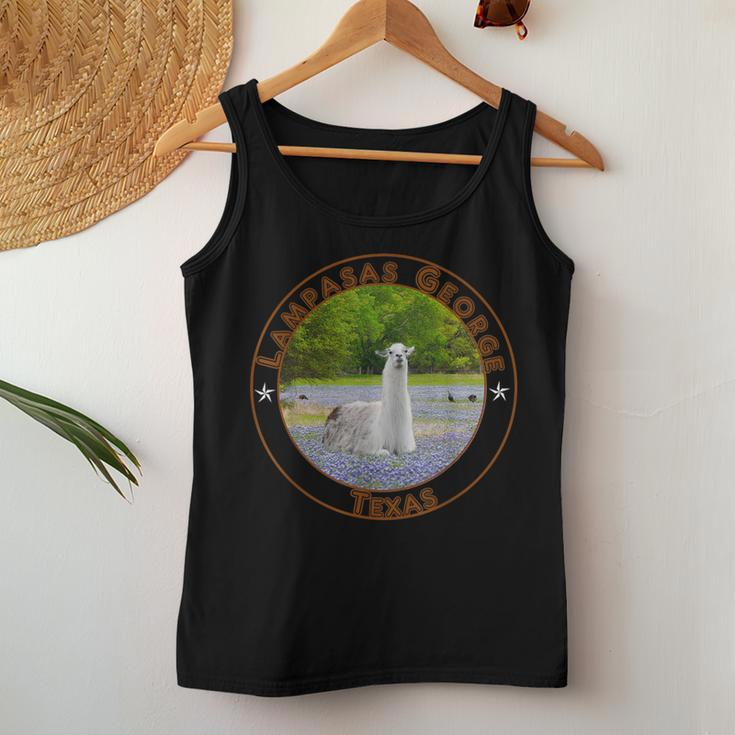 Lampasas George The Llama In A Field Of Texas Bluebonnets Women Tank Top Unique Gifts