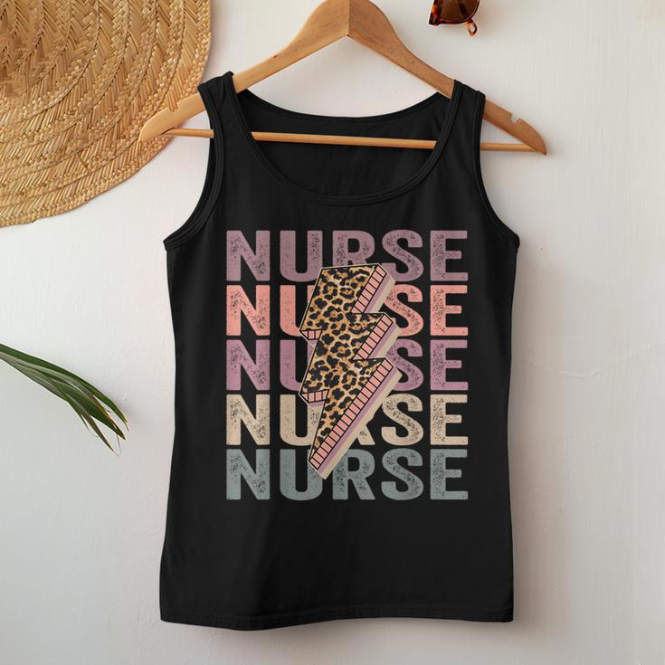Leopard Nurse Leopard Nurses Day Women Women Tank Top Funny Gifts