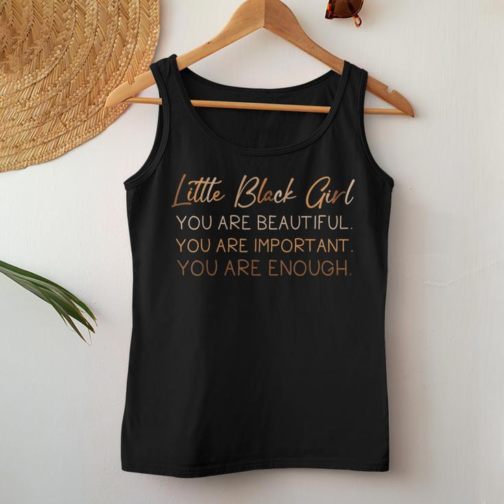 Little Black Girl Beautiful Important Black History Month Women Tank Top Funny Gifts