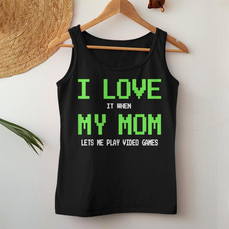 I Love My Mom Gamer For N Boys Video Games Women Tank Top Unique Gifts