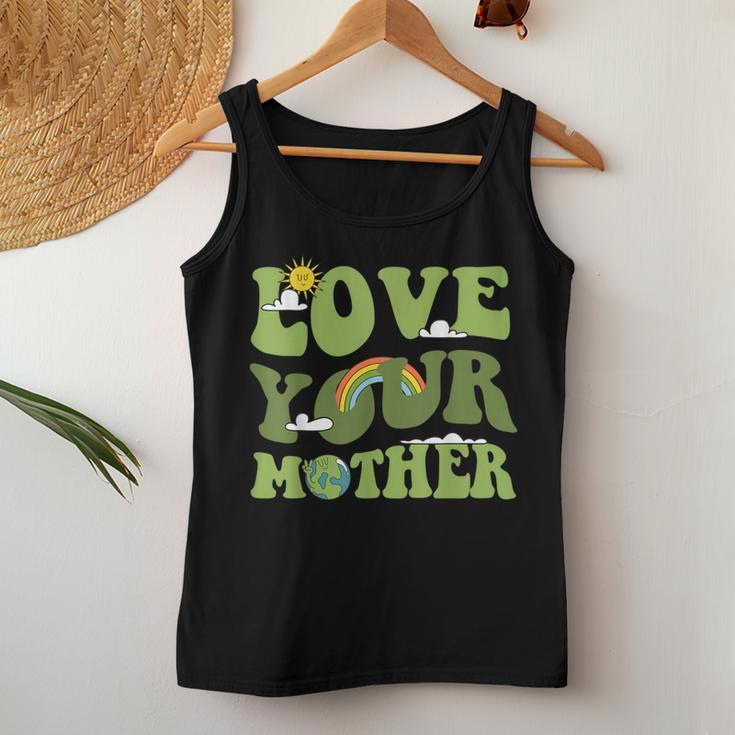 Love Your Mother Groovy Hippie Earth Day Love Women Tank Top Unique Gifts