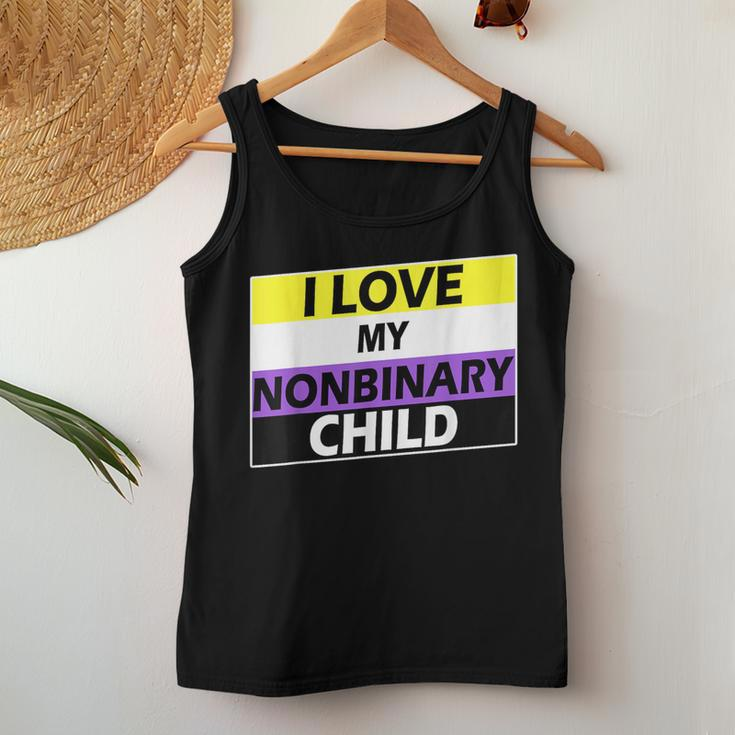 I Love My Nonbinary Child Lgbt Non Binary Awareness Dad Mom Women Tank Top Unique Gifts
