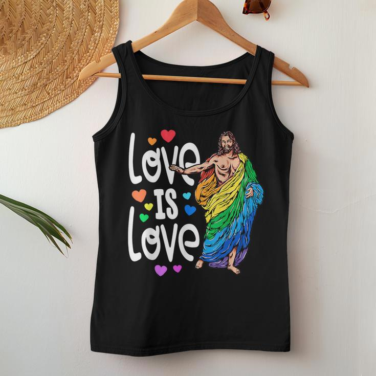 Love Is Love Pride Gay Jesus Pride For Women Women Tank Top Unique Gifts