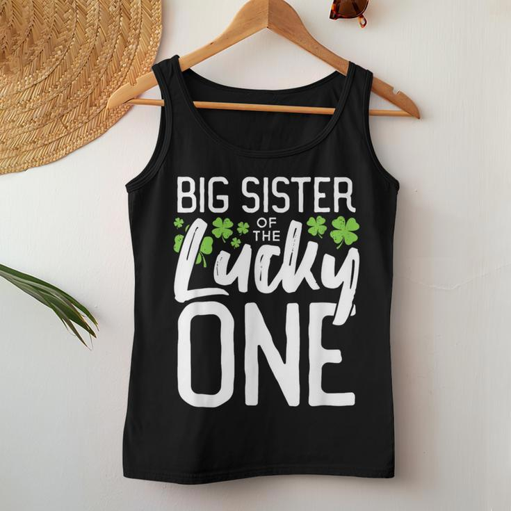 Lucky One First Birthday Big Sister Family St Patrick's Day Women Tank Top Personalized Gifts